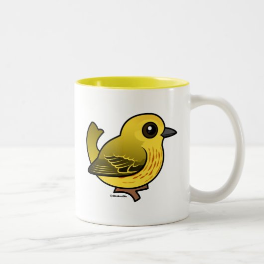 Yellow Warbler Zweifarbige Tasse (Rechts)