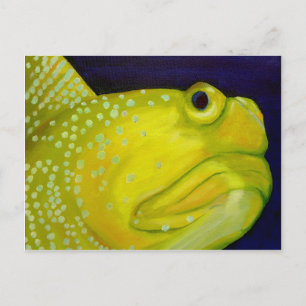 Yellow Watchman Goby Fish Postkarte