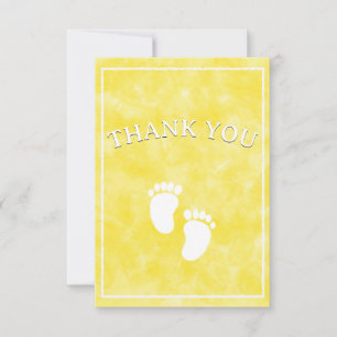 Yellow Watercolor Baby Showroom-Template Dankeskarte
