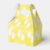Yellow Watercolor Babydusche Muster Geschenkschachtel (Rückseite)