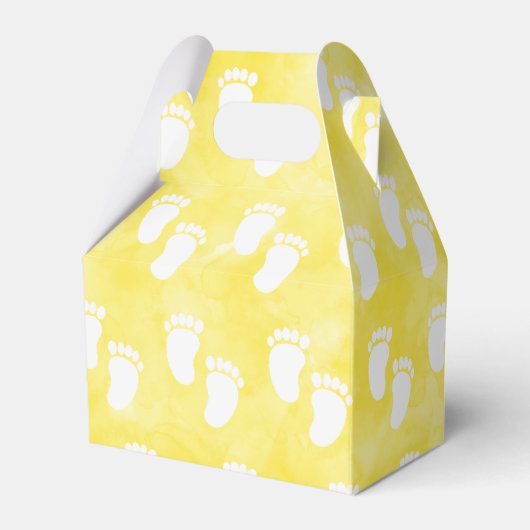 Yellow Watercolor Babydusche Muster Geschenkschachtel (Vorderseite)