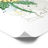 Yellow Watercolor Blumen Faith Poster (Ecke)