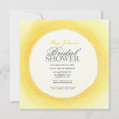 Yellow Watercolor Brautparty Party Einladung (Rückseite)