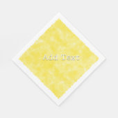 Yellow Watercolor Custom Text Baby Dusche Serviette (Ecke)