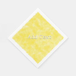 Yellow Watercolor Custom Text Baby Dusche Serviette