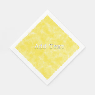 Yellow Watercolor Custom Text Baby Dusche Serviette