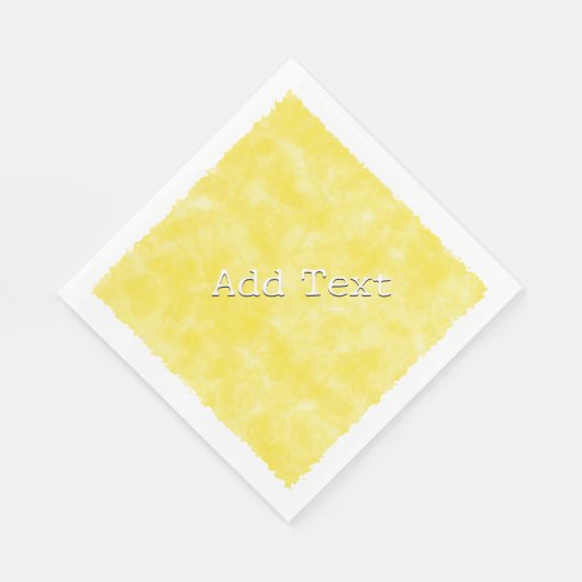 Yellow Watercolor Custom Text Baby Dusche Serviette (Ecke)