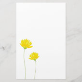 Yellow Watercolor Daisies Briefpapier (Vorderseite)