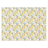Yellow Watercolor Floral Elegant Botanical Tischdecke (Vorderseite (Horizontal))
