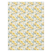 Yellow Watercolor Floral Elegant Botanical Tischdecke (Vorderseite)
