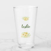Yellow watercolor floral glas (Vorderseite)