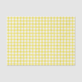 Yellow Watercolor Gingham Tissue Paper Seidenpapier