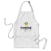 Yellow Watercolor Lemon Cooking Print Schürze (Vorne)