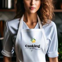 Yellow Watercolor Lemon Cooking Print