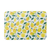 Yellow Watercolor Lemon Muster Badematte (Vorderseite)