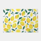 Yellow Watercolor Lemon Muster Fußmatte (Vorderseite)