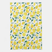 Yellow Watercolor Lemon Muster Geschirrtuch (Vertikal)