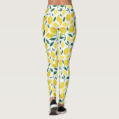 Yellow Watercolor Lemon Muster Leggings (Rückseite)