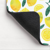 Yellow Watercolor Lemon Muster Mousepad (Ecke)