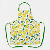 Yellow Watercolor Lemon Muster Schürze (Vorderseite)