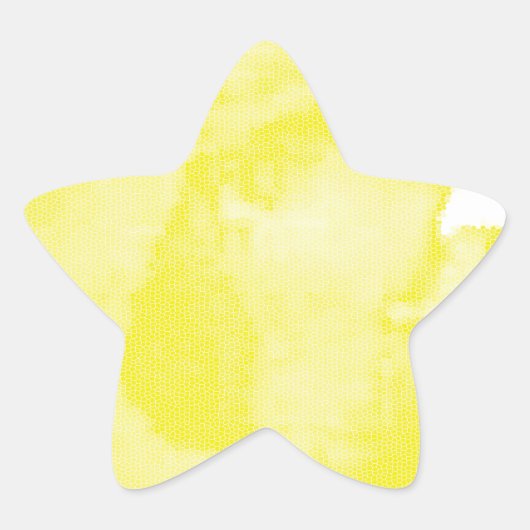 Yellow Watercolor Star Sticker (Vorderseite)