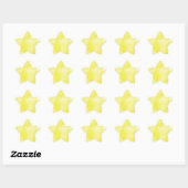 Yellow Watercolor Star Sticker (Blatt)