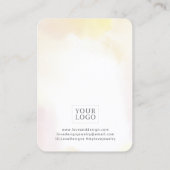 Yellow Watercolor Wash Earring Juwelier Display Visitenkarte (Rückseite)