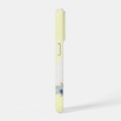 Yellow Watercolor Wash Personalized Photo and Name iPhone Hülle (Rechte Seite)