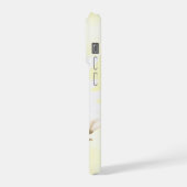 Yellow Watercolor Wash Personalized Photo and Name iPhone Hülle (Linke Seite)