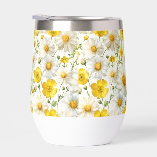 Yellow Watercolor Wildflower Pattern (Rechts)