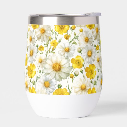 Yellow Watercolor Wildflower Pattern  (Links)