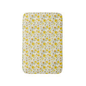 Yellow Watercolor Wildflower Pattern  Badematte (Vorderseite Vertikal)