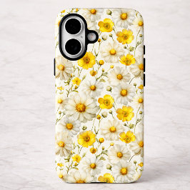 Yellow Watercolor Wildflower Pattern  iPhone 16 Hülle