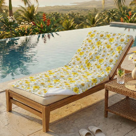 Yellow Watercolor Wildflower Pattern Name Strandtuch