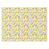 Yellow Watercolor Wildflower Pattern  Tischdecke (Vorderseite (Horizontal))