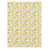 Yellow Watercolor Wildflower Pattern Tischdecke (Vorderseite)