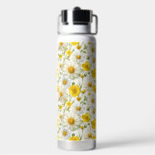 Yellow Watercolor Wildflower Pattern  Trinkflasche (Hinten)