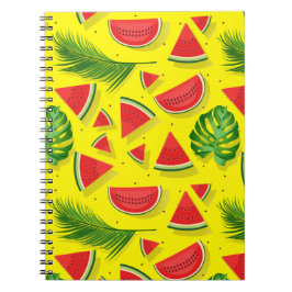 Yellow Watermelon Leaf Notizblock