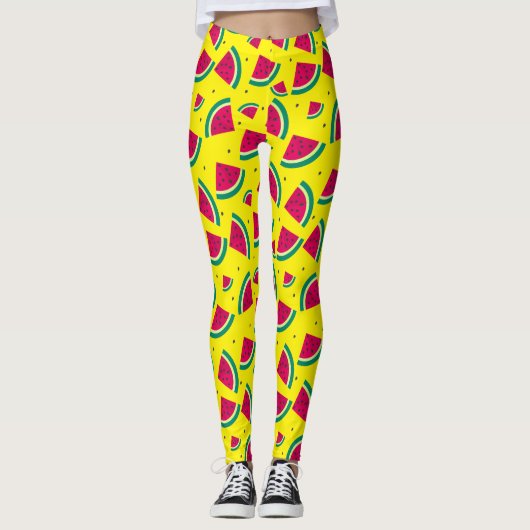 Yellow Watermelon Leggings (Vorderseite)