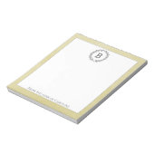Yellow Wath Monogram Notepad Notizblock (Rotiert)