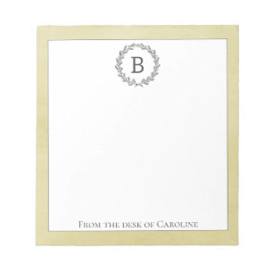 Yellow Wath Monogram Notepad Notizblock