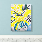 Yellow Wattle art native australische Blume Leinwa Leinwanddruck (Insitu (Holzboden))
