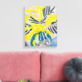Yellow Wattle art native australische Blume Leinwa Leinwanddruck (Insitu (Wohnzimmer))
