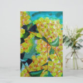 Yellow Wattle, australische Blume Briefpapier (Stehend Vorderseite)