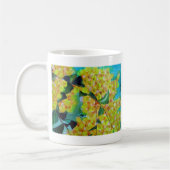 Yellow Wattle, australische Blume Kaffeetasse (Links)