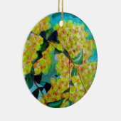 Yellow Wattle, australische Blume Keramikornament (Rechts)