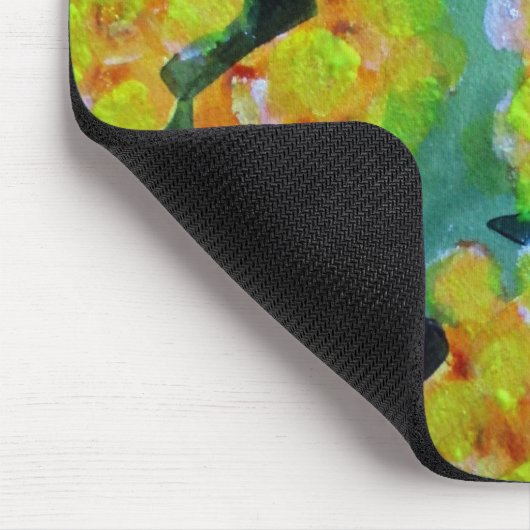 Yellow Wattle, australische Blume Mousepad (Ecke)