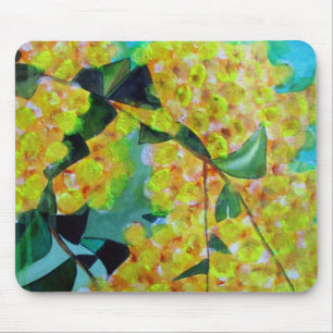 Yellow Wattle, australische Blume Mousepad