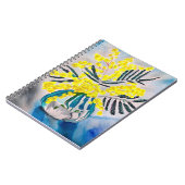 Yellow Wattle, australische Blume Notizblock (Linke Seite)