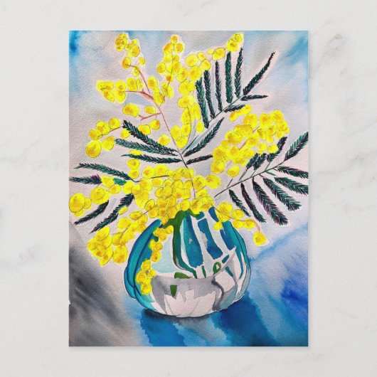 Yellow Wattle, australische Blume Postkarte (Vorderseite)